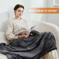 Lailisapex USB Heated Wearable Blanket Shawl Hooded, Portable, 3 Gears by Deal US