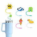 5Pcs Silicone Straw Cap Covers for Stanley Cup 30oz 40oz Reusable Tips by Deal US
