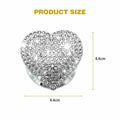 Heart-Shaped Car Engine Start Button Cover Bling Interior Decor White by Deal US