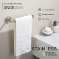 TASTOS Hand Towel Holder Brushed Gold Stainless Steel Wall Mounted 9in by Deal US