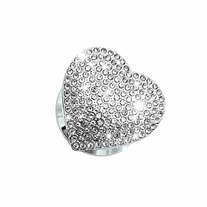 Heart-Shaped Car Engine Start Button Cover Bling Interior Decor White by Deal US