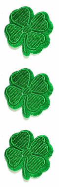 Set of 3 Lucky Leaf Clover Embroidery Patches – Iron-On/Sew-On Applique by Deal US