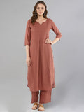 Idalia Black Rayon Solid Straight Kurta with Palazzo Set for Women by Deal US