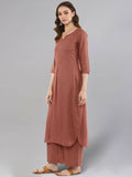 Idalia Black Rayon Solid Straight Kurta with Palazzo Set for Women by Deal US