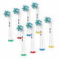 Toothbrush Replacement Heads 8-Pack Plaque Blast Twisted Bristle Oral B by Deal US