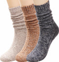 3 Pairs Women’s Winter Wool Cable Knit Knee High Boot Socks Size 5-11 by Deal US