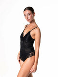 HeyShape Shapewear Laced Bodysuit - Black XL by Deal US