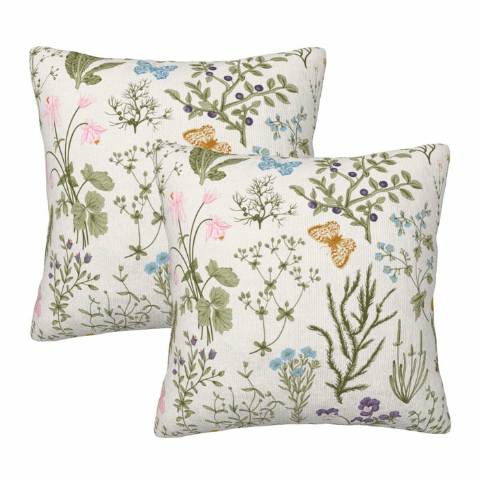 Yaemikoo 2PCS 18x18in Spring Sage Green Floral Pillow Covers Throw Pillow Cases by Deal US