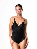 HeyShape Shapewear Laced Bodysuit - Black XL by Deal US