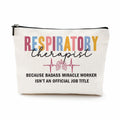 Funny Respiratory Therapist Makeup Bag Cosmetic Bag RT Gifts for Women by Deal US