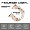 MAIRUI Resin Stretchy Watch Band for Apple Watch 41/40/38mm Slim Elastic Strap by Deal US