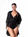 HeyShape Shapewear Laced Bodysuit - Black XL by Deal US