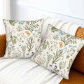 Yaemikoo 2PCS 18x18in Spring Sage Green Floral Pillow Covers Throw Pillow Cases by Deal US