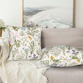 Yaemikoo 2PCS 18x18in Spring Sage Green Floral Pillow Covers Throw Pillow Cases by Deal US