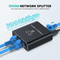HRSDEIE Ethernet Splitter 1-to-2 Gigabit RJ45 1000Mbps Network LAN Adapter by Deal US