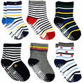 SMIDLRG Toddler Grip Socks With Non-Slip Soles Boys Girls 6 Pairs by Deal US