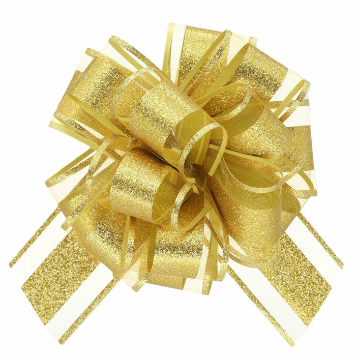 WEWILUCK Gift Bows 10PCS Gold Pull Bows Different Sizes For Birthday & Christmas by Deal US