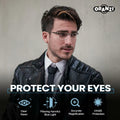 ORANZI 5-Pack Blue Light Blocking Reading Glasses, Half Metal Frame, 1.00 by Deal US