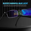 ORANZI 5-Pack Blue Light Blocking Reading Glasses, Half Metal Frame, 1.00 by Deal US
