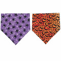 KZHAREEN 2 Pack Halloween Dog Bandana Reversible Triangle Scarf Large by Deal US