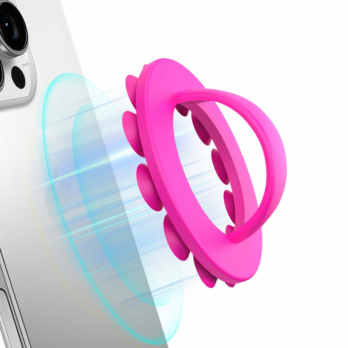 HZZADZXW Silicone Phone Grip Detachable Hand Holder Soft Loop Rose Red by Deal US
