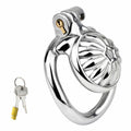 Lelisex Stainless Steel Male Chastity Cage Dark Lock 50mm Ring Adult Toy by Deal US