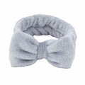 Awenbin Spa Headband Bowknot Misty Gray Reusable Soft Hairband for Face/Yoga by Deal US