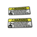 2PCS Warning NOS Stickers Car Motorcycle Helmet Racing Decals 5x2.1cm by Deal US