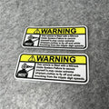 2PCS Warning NOS Stickers Car Motorcycle Helmet Racing Decals 5x2.1cm by Deal US