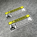 2PCS Warning NOS Stickers Car Motorcycle Helmet Racing Decals 5x2.1cm by Deal US