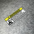 2PCS Warning NOS Stickers Car Motorcycle Helmet Racing Decals 5x2.1cm by Deal US