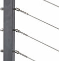 1/8" T316 Stainless Steel Adjustable Cable Railing Kit for 1.5" Metal Post by Deal US