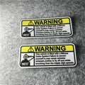 2PCS Warning NOS Stickers Car Motorcycle Helmet Racing Decals 5x2.1cm by Deal US