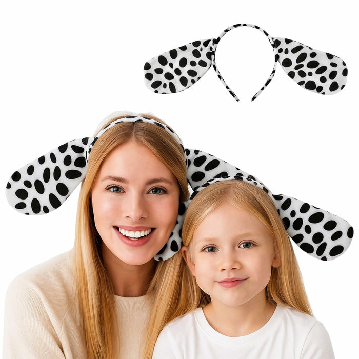 TopTie Dalmatian Plush Headband Ear Horn Hair Hoop Kids & Adults Party by Deal US