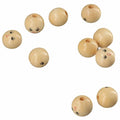Uniquer 100pcs 18mm Wooden Face Beads Round Spacer Beads for DIY Crafts by Deal US
