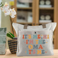WCGXKO Oma Tote Beach Bag Large Beige Letter Print Size L by Deal US