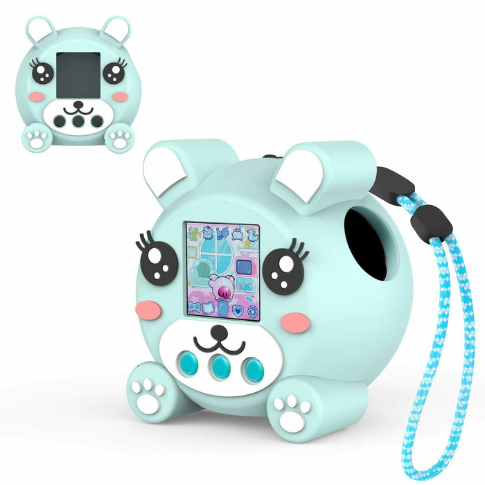 SKRVGOJFG Silicone Case for Punirunes Virtual Pet with Lanyard Blue by Deal US