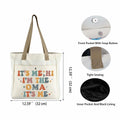 WCGXKO Oma Tote Beach Bag Large Beige Letter Print Size L by Deal US