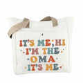 WCGXKO Oma Tote Beach Bag Large Beige Letter Print Size L by Deal US