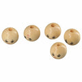 Uniquer 100pcs 18mm Wooden Face Beads Round Spacer Beads for DIY Crafts by Deal US