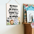 UDNADKEX Boho Nursery Wall Sign Safari Jungle Animal Wooden Decor by Deal US