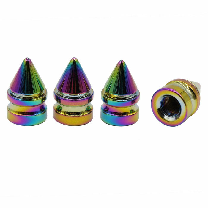 ACCRETION Aluminium Impale Spike Valve Stem Caps Colorful 4 Pack by Deal US