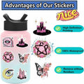 MKZ 50 PCS Waterproof Pink Witchy Stickers Vinyl Celestial Witchcraft by Deal US