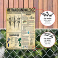 NEGLAI Mermaid Knowledge Metal Sign Poster Vintage Wall Art 16x12 Inches by Deal US