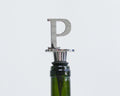 Lutong Letter Gift Set Key Ring Bottle Stopper Silver Set of 2 by Deal US