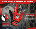 Soccer Goalie Gloves Youth Boys Double Wrist 4mm Super Grip Palm Size 3 by Deal US