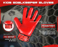 Soccer Goalie Gloves Youth Boys Double Wrist 4mm Super Grip Palm Size 3 by Deal US