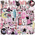 MKZ 50 PCS Waterproof Pink Witchy Stickers Vinyl Celestial Witchcraft by Deal US