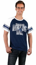 Fansamer Mens Vintage Striped City Football Tee White Navy Size XXL by Deal US