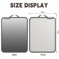AOWBCGD Titanium Double Sided Stainless Steel Cutting Board 14x9.8 by Deal US